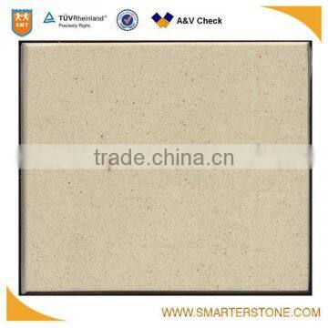 Best selling beige color artificial quartz in jumbo sizes