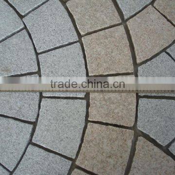 Fan Shape Granite Paving Stone Mixed Color Driveway Paving Stone photo-4