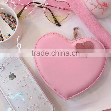 Sweet Heart Design Ladies Zipper Card Wallets Cute Coin Bag With Pink Pendant photo-5