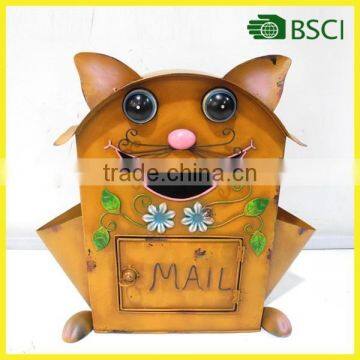 YS15010 Pretty Handicraft Cat Metal Mailbox