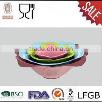 Factory Wholesale Flower Shape Melamine Dinner Bowl Set