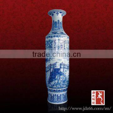 90cm Antique Chinese Ceramic Large Tall Floor Vases for Home Decoration