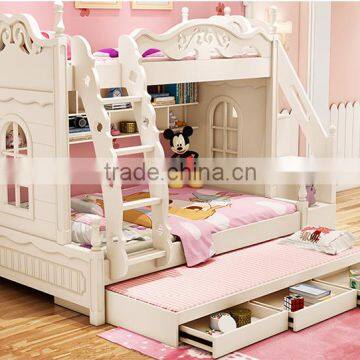 Wooden Kids Bunk Bed With Wardrobe Stairs Bedroom Furniture Bunk for Children Furniture photo-3