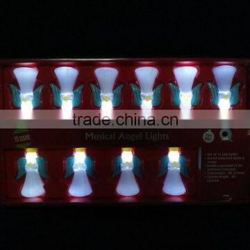 Plastic LED Xmas Music Angel Lighting Figure Christmas Decoration