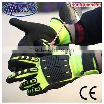 NMSAFETY industry impact proof TPR cheap mechanic gloves impact protection