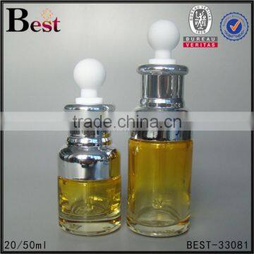 50ml New Products Cosmetic Lotion Essential Oil Perfume Glass Bottle With Silver Aluminum Dropper China Suppiers photo-5