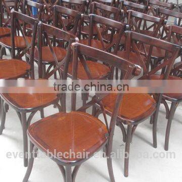 High Back Chair Wooden Cross Back Dining Chairs photo-5