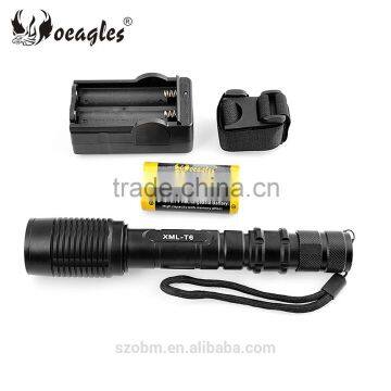 Oeagles XML T6 LED 1800 Lumens Zoomable White Light LED Bicycle Flashlight Torch Set photo-2