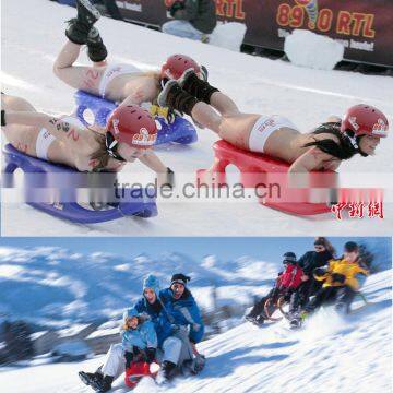 Snow Ice Sledge Winter Toboggan Solid Durable Fast With Steering Wheel Snow-Ice-Sledge-Winter-Tobogga photo-2