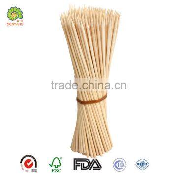 Wholdsale bamboo skewer, natural round bamboo stick, bamboo stick