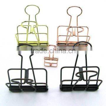 empty creative butterfly folder metal binder clips with strong strength in golden and rose copper