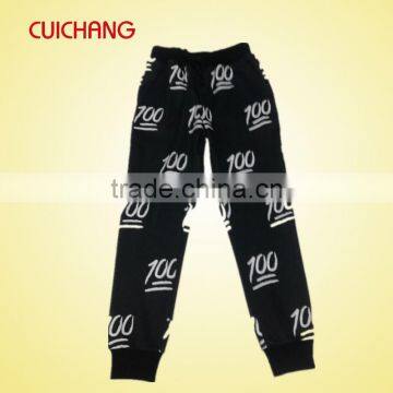 sublimation print fleece jogger for girls