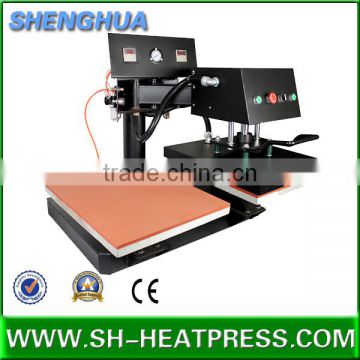 swing head shuttle twin stations pneumatic heat transfer presses CE approved