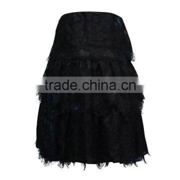 Black Short Lace Black Girls Mini Skirt photo-2