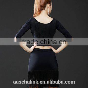 Hot Sale Lady Fancy Fashion Design Ballroom Latin Dance Skirt Customized photo-6