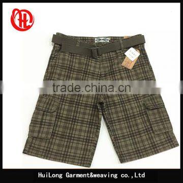 Men Cool Polyester Fashion Summer Board Cargo Shorts With Belt photo-6