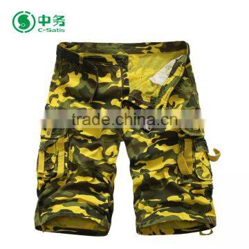 New Style European Fashion Summer 100% Cotton Baggy Camo Cargo Shorts for Men photo-4