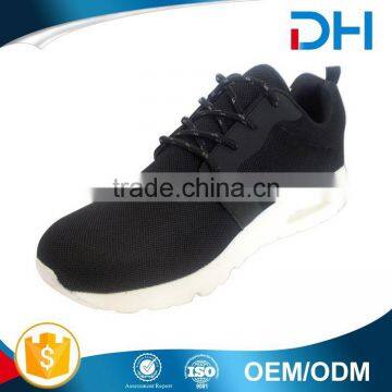 Black upper customized white outsole air cushion shoes men sport sneakers