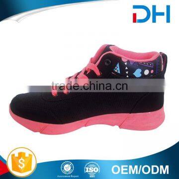 2017 black PU upper pink outsole new model shoes women