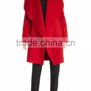 Women Winter Wool Coat,Long Winter Red Woolen Coats For Women photo-3