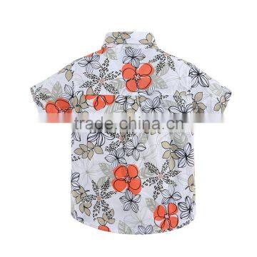 2017 Boys Summer Clothes New Arrival Fashion Aloha Shirt Hawaiian Shirt Floral Shirt for Boy photo-2