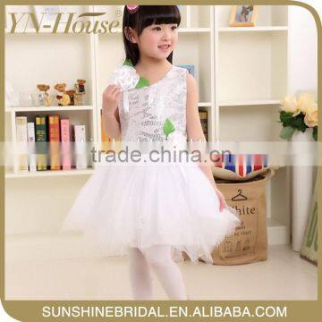 new fashion little queen full-length ball gown flower girl dress