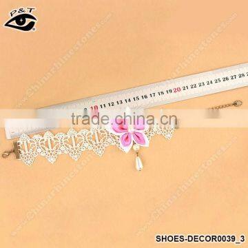 Fashion Feet Chain Flower Designs Lace Ribbon Anklets For Young Girl photo-4