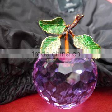 crystal crafts Crystal Apple shape home decoration