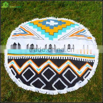 Creative Beach Towel Round Towel 150 cm Thick Large Soft Round Beach Towels With Tassel photo-3