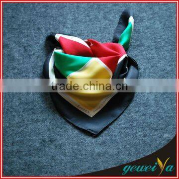 Fashion Square Flag Printing Silk Pet Scarf