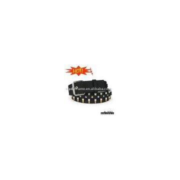 Black Cartridge Belt with Alloy Bullets