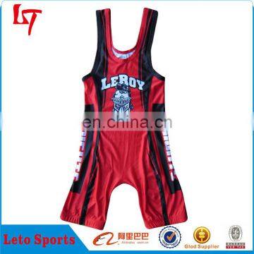 Marvelous sublimation print custom wrestling jerseys