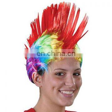 PWS-0439 Rainbow mohawk wig