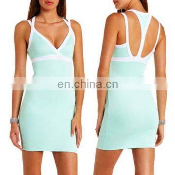 New Design Sexy Sleeveless Backless V-Collar Ladies Short Jumpsuit