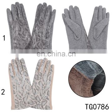 TOROS hot selling winter snow ladies warm tanned sheepskin gloves