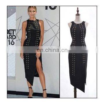 top sale amazing long spilt black dress for women join activities US styles