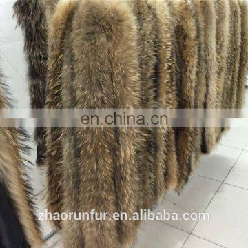 real raccoon fur strip and raccoon fur trim for garment