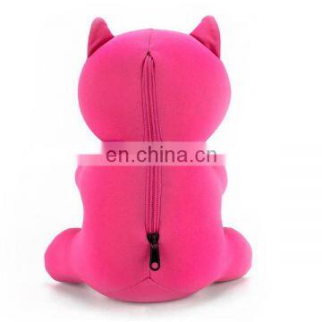 Pretty Rose Pink Kitty Cat Plush Toy 2 in 1 Reversible Soft Memory Foam Travel Support U Shape Neck Pillow photo-4