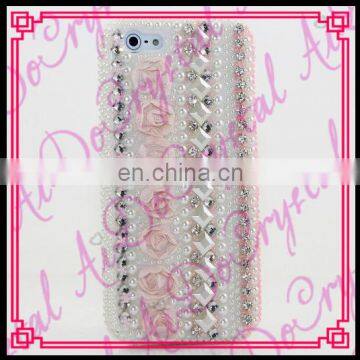 Aidocrystal wholesale alibaba Handmade Luxury Noble Pearl Diamond bling girl phone case