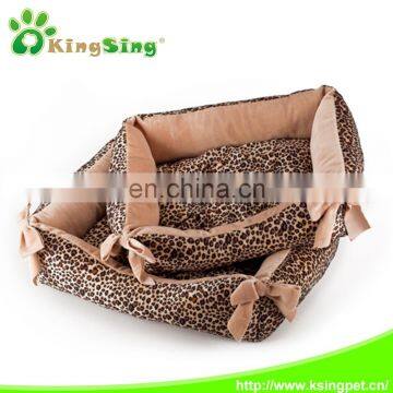 dog bed/Leopard square pet bed 2size/set