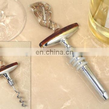 Art Deco Swirl Wine Opener-Stopper Combo