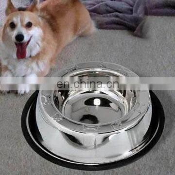 stainless steel Anti Skid Colored Pet Bowls