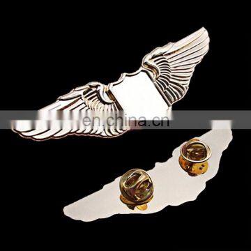 Pretty looking worth buying custom flying metal pilot wings pin badge