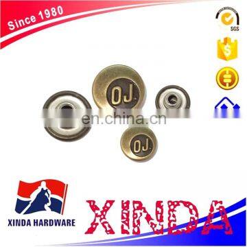 9mm Alloy rivets for garment/fitting pants customized rivets