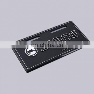 Top Quality ABS Injection Type And Embossed Logo Style Custom Auto Plastic Hanging Nameplate