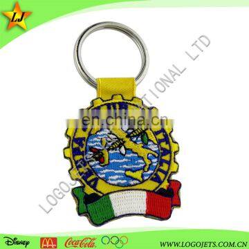 Fabric Keychain Custom EmPromotional embroidery Keychain/felt keyring/High Quality In Cheap Pricebroidery Keychain