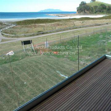 Aluminum U Channel Base Glass Railing Terrace Fence for Balcony photo-4