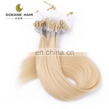 brazilian hair virgin high quality most popular micro loop ring blonde hair extension