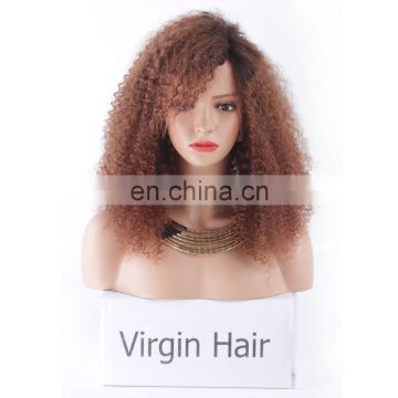 Human virgin hair curly hair wig