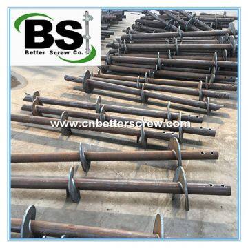 Steel ground helical pole/ground screw anchor